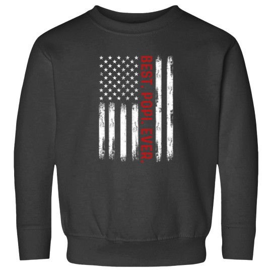 Discover Best Popi Ever Vintagess American Flag 4th of July Popi Long Sleeve Sweatshirts