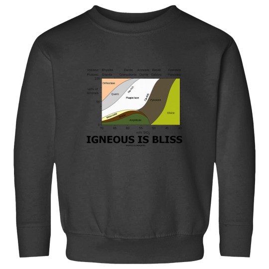 Discover Igneous Is Bliss Geology Rock Geek Humor Sweatshirts