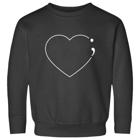 Discover Heart Semicolon Mental Health Awareness Sweatshirts