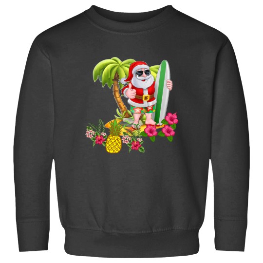 Discover Christmas in July Santa Hawaiian Surfing T Shirt Summer Surf Sweatshirts