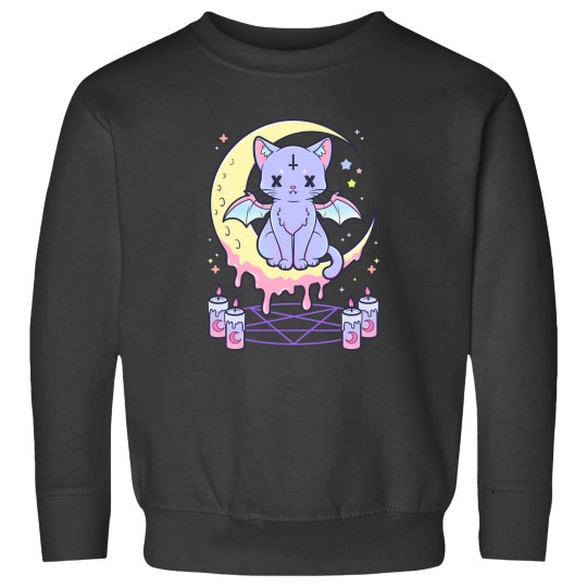 Discover Kawaii Pastel Goth Cute Creepy Occult Cat Sweatshirts