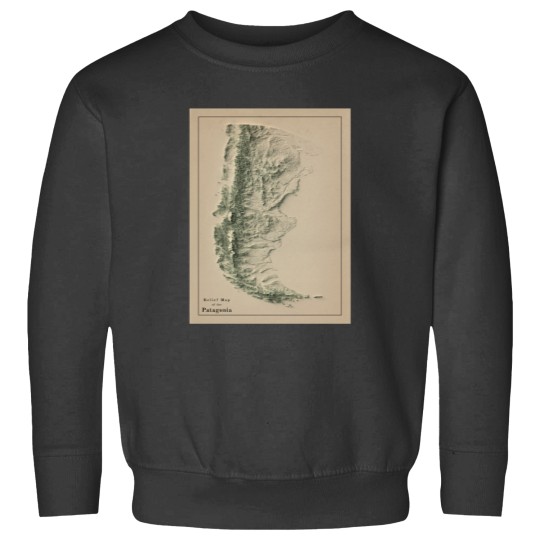 Discover Patagoniass in Argentina and Chile Relief Map 3D digitallyrendered Sweatshirts