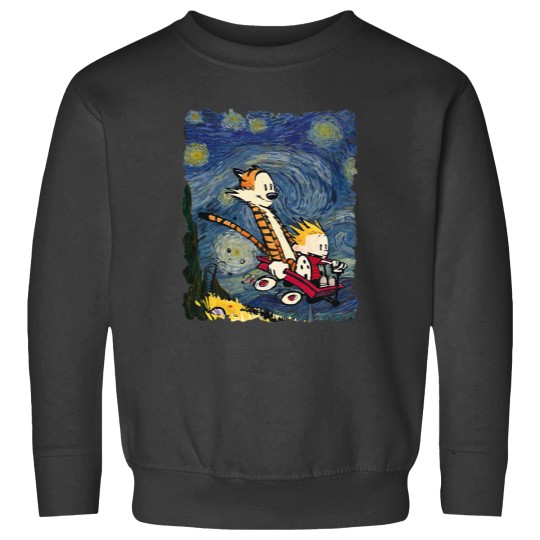 Discover Calvin and Hobbes Graphic Stary Night 1 Sweatshirts