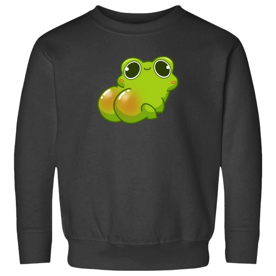 Discover Kawaii Frog Back View 1 Sweatshirts