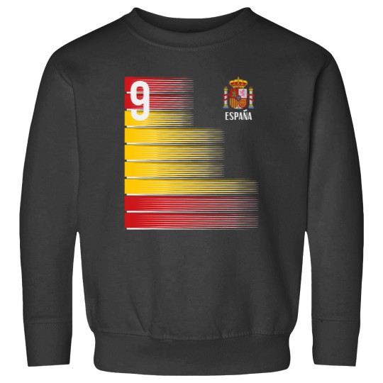 Discover Spain Number 9 Espana Spanish Soccer Fan Men Women Kids Boys Sweatshirts