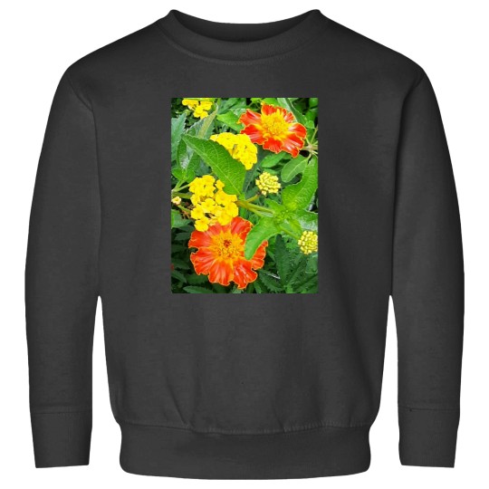 Discover yellow and orange flower Sweatshirts