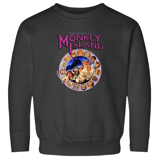 Discover Secret Of Monkey Island Logo And Pirate Codewheel Classic Ms Dos Point And Click Graphic Adventure Game 1 Sweatshirts