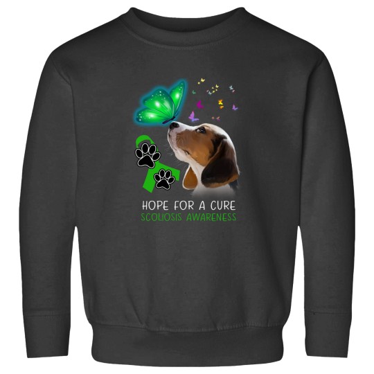 Discover Beagle Hope For A Cure Scoliosis Awareness Sweatshirts