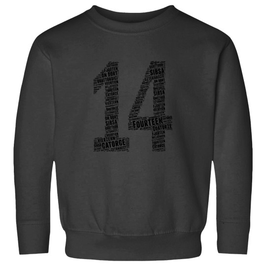 Discover 14th Birthday Gift, Fourteen in Different Languages(2) Sweatshirts