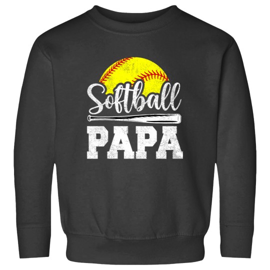 Discover Softball Papa Softball Player Game Day Fathers Day Gift Sweatshirts