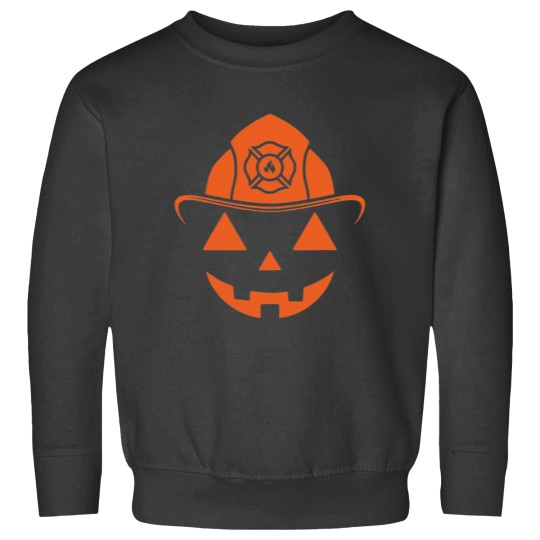 Discover Halloween Firefighter Helmet Pumpkin Sweatshirts