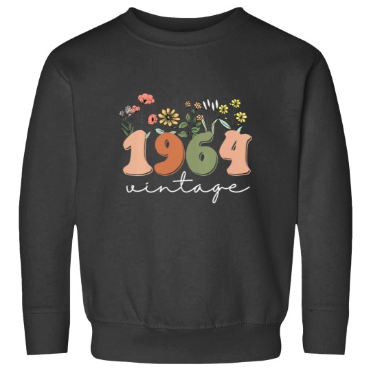 Discover Womens 60 Years Old Vintagess 1964 60th Birthday Tee Wildflower Women VNeck Sweatshirts