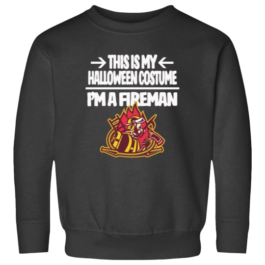 Discover I'm a Fireman Firefighter This is My Halloween Costume Idea Fitted Scoop Sweatshirts