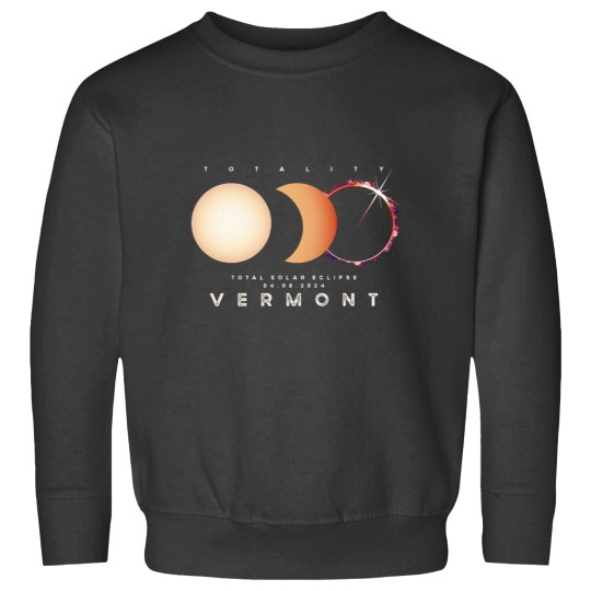Discover Solar Eclipse 2024 Vermont Total Eclipse Astronomy Graphic Sweatshirts