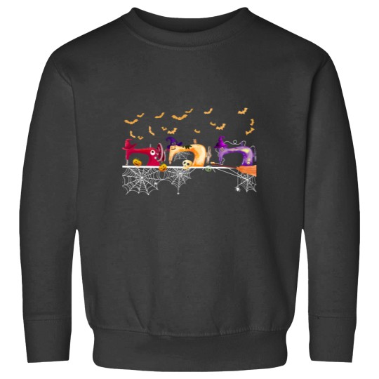 Discover Halloween Sewing Machine Pumpkin Skull Sweatshirts