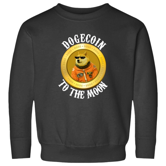 Discover Dogecoin Cool Men'S Moon Astronaut Meme Crypto Doggy Sweatshirts