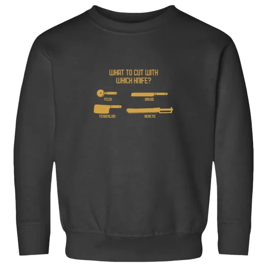 Discover What to Cut with which knifess Funny Wargaming Meme Essential Sweatshirts