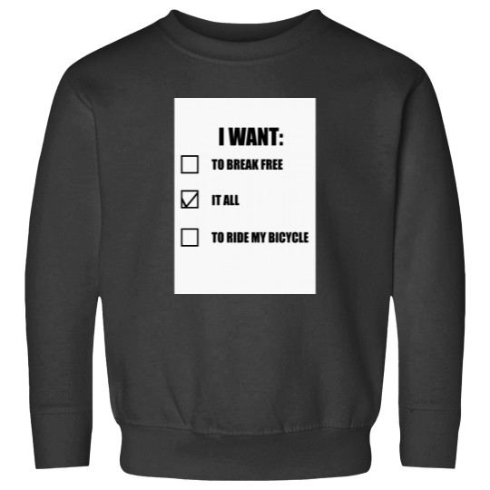 Discover Queen I Want it All Baseball Sleeve Sweatshirts