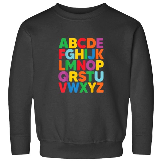 Discover ABCs Shirt Alphabet Colorful Letters Reading Kid Sweatshirts