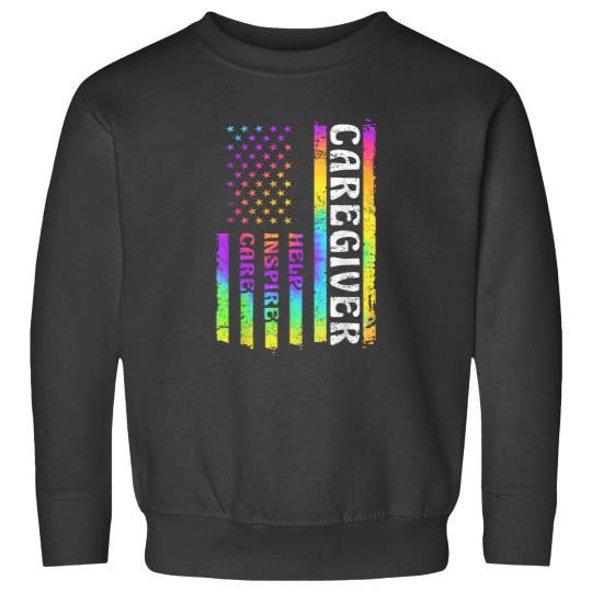Discover Caregiver Appreciation American Watercolor Flag Help Inspire Sweatshirts