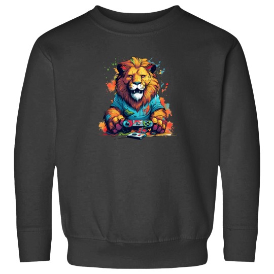 Discover Lion Playing Video Game 80S Commercial Graphic T Shirt 2 Sweatshirts