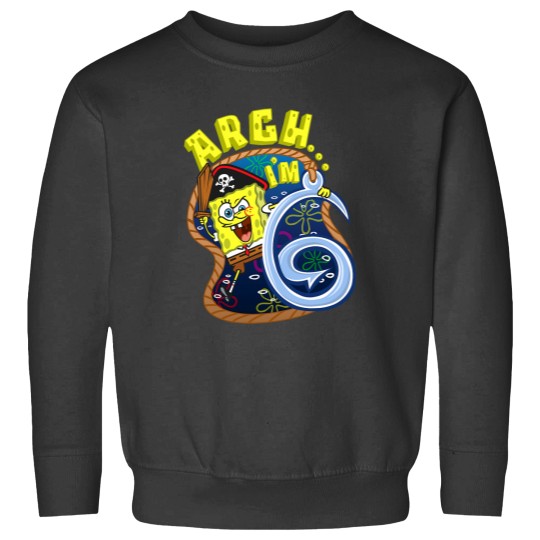 Discover Mademark x SpongeBobss SquarePants SpongeBobss Im 6 Pirate Theme 6th Birthday Sixth Birthday Gift Sweatshirts
