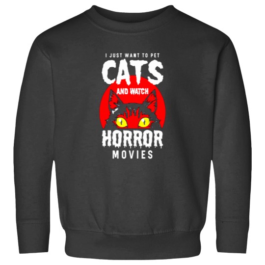 Discover Cats And Horror Movies Sweatshirts