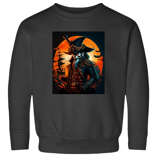 Discover Spooky Pirate Cartoon Halloween Comic Art Sweatshirts