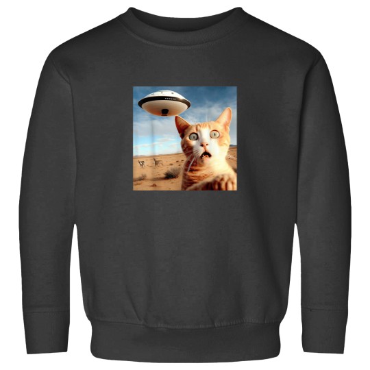 Discover Alien UFO Funny Cat Sweatshirts