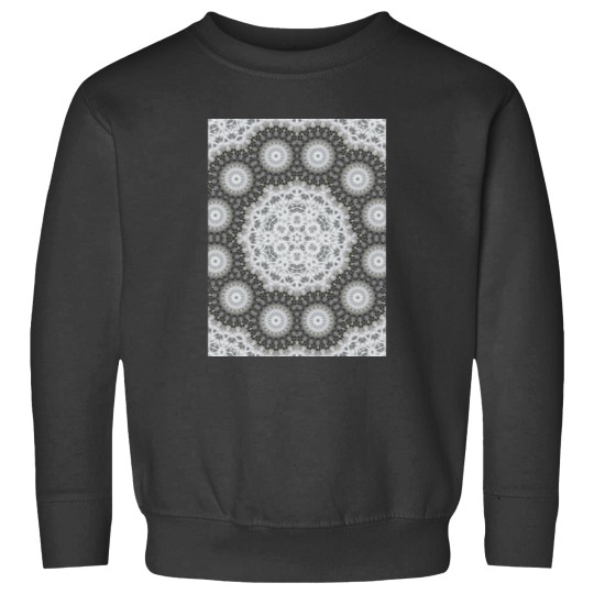 Discover Magic Ripples Kaleidoscope Mandala White Gray Graphic Sweatshirts