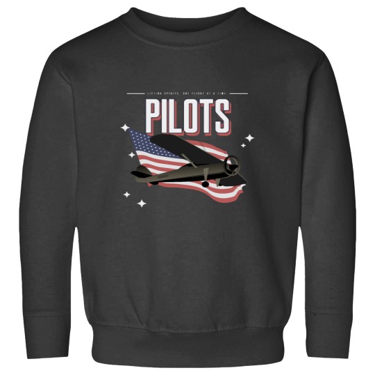 Discover Pilots Lifting Spirits One Flight at a Time Sweatshirts