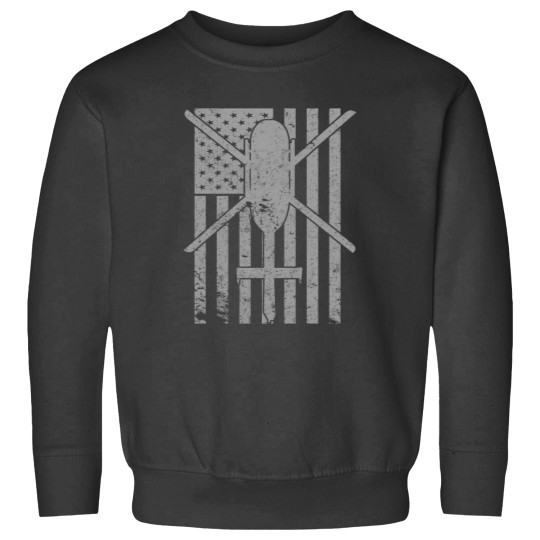 Discover EC130 Helicopter Vintagess Flag Sweatshirts