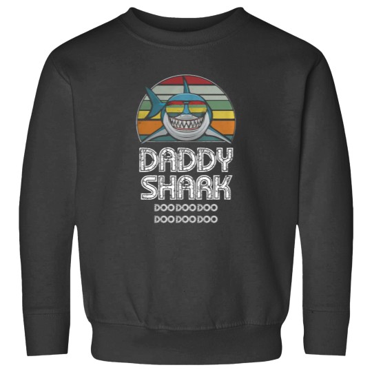 Discover Daddy Shark Retro - For Dark Print Sweatshirts