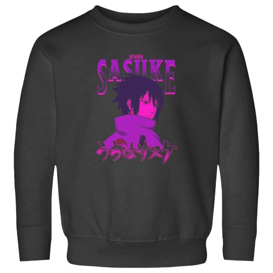 Discover Narutoo Shippuden Sasuke with Ombre Name Sweatshirts