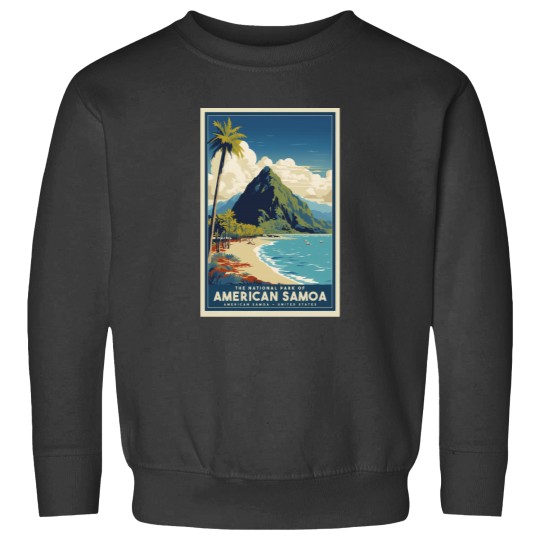 Discover A Vintages Travel Illustration of American Samoa National Park American Samoa United States Sweatshirts