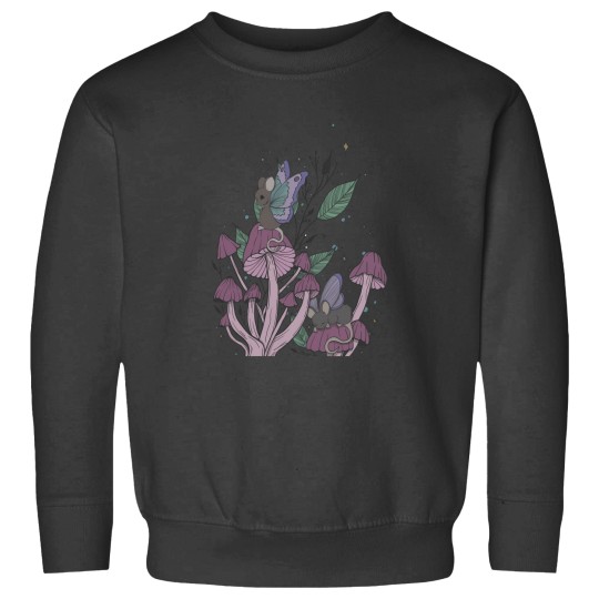 Discover Enchanted Mice With Fairy Wings On Magical Mushrooms Dark Sweatshirts