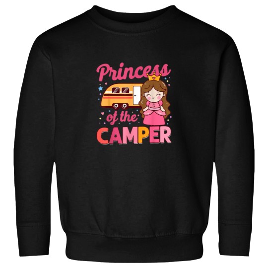 Discover Cute Camping Princess Camper Motorhome Family Ca Sweatshirts