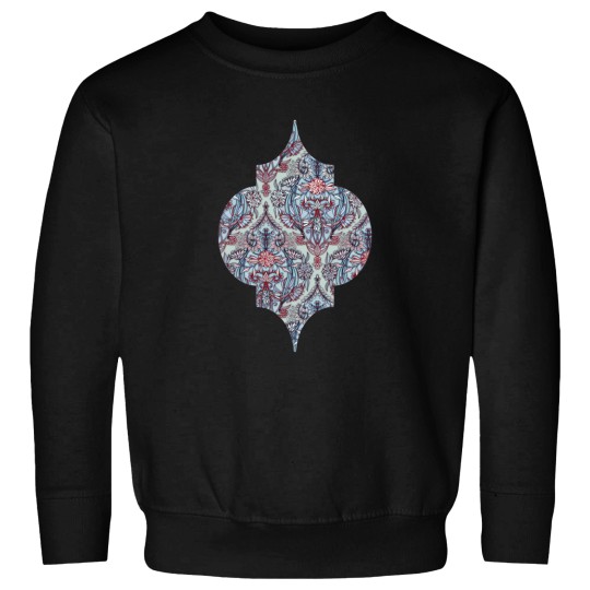 Discover Botanical Moroccan Doodle Pattern In Navy Blue Red  Grey Sweatshirts