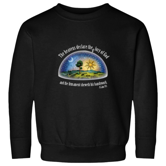 Discover Flat Earth Psalm 191 The Firmament Black Essential Sweatshirts