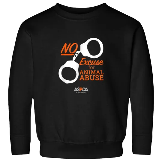 Discover ASPCA No Excuse for Animal Abuse Dark Sweatshirts