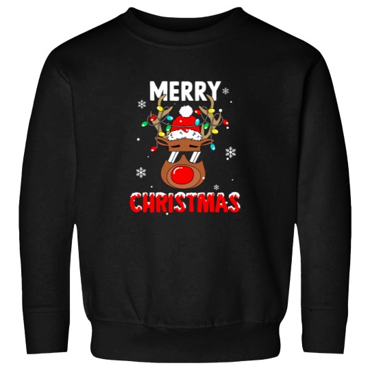 Discover Merry Christmas Reindeer Sunglasses Snow Happy Holiday Sweatshirts