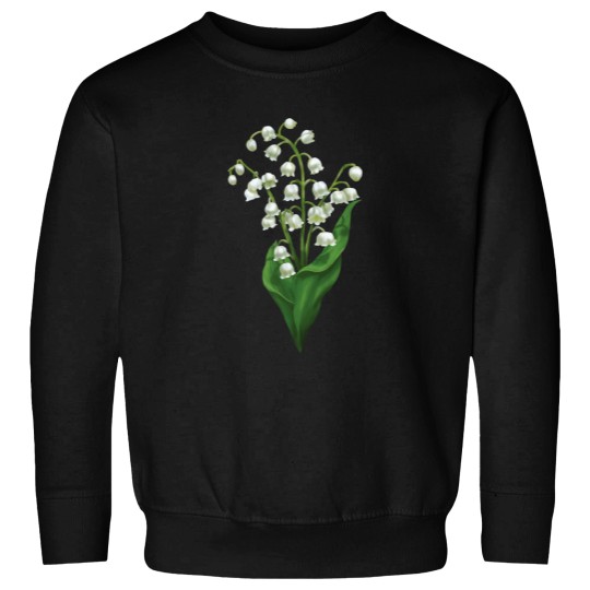 Discover White Lily Of The Valley Spring Flower Watercolor Sweatshirts