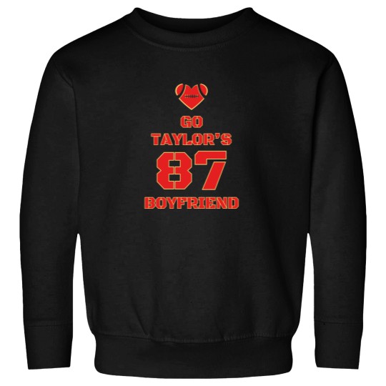 Discover Football Fan Taylors Boyfriend 87 Swift Love Kelce Sweatshirts