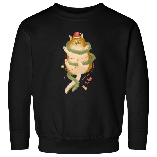 Discover Illustration Of Funny Christmas Cat Sweatshirts