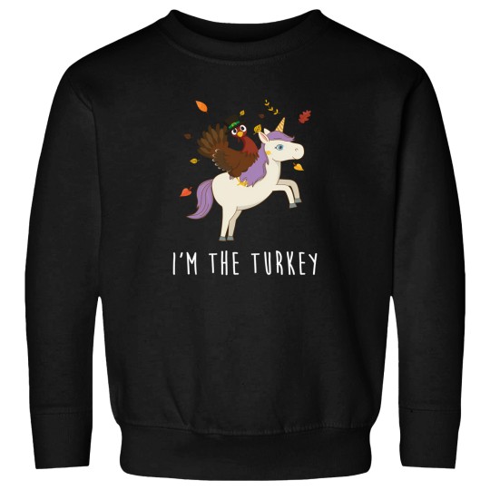 Discover I'M The Turkey Matching Thanksgiving Turkey Riding Unicorn Sweatshirts