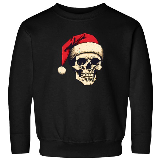 Discover A Skull With Santa Clauss Hat Sweatshirts