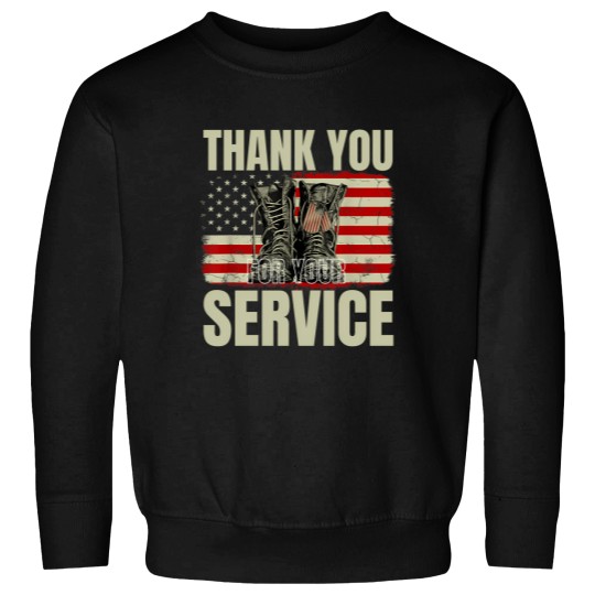 Discover Thank You For Your Service Veteran Us Flag Veterans Day Sweatshirts