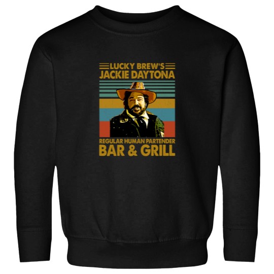 Discover Lucky Brews Jackie Daytona Regular Human Partender Bar amp Grill Essential Sweatshirts