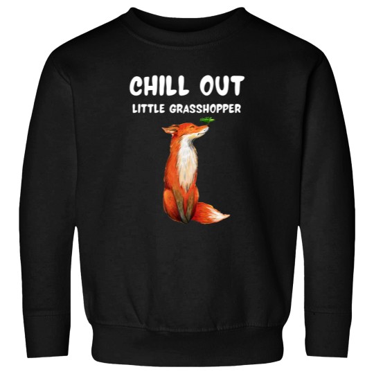 Discover Cute Fox and Grasshopper Chill Out funny Sweatshirts