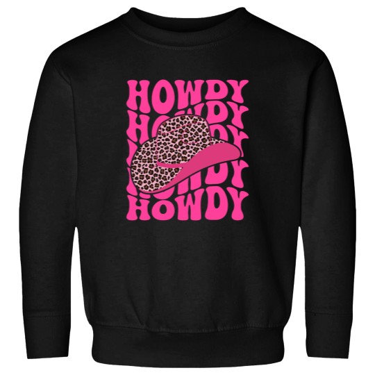 Discover Groovy Howdy Leopard Print Hat Western Country Cute Cowgirlss Sweatshirts